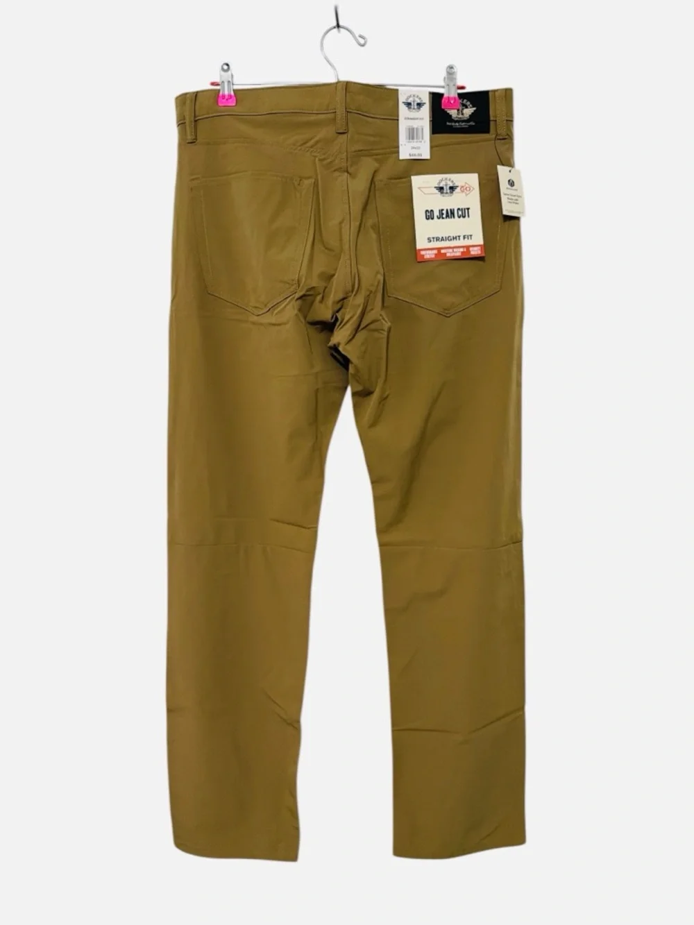 Dockers Pants Go Jean Cut Straight Fit Security Pocket British Khaki Size 34x32
